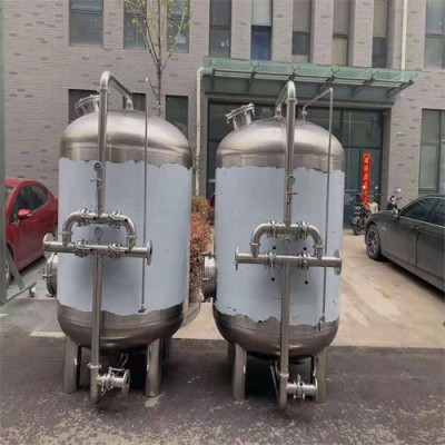 大庆鸿谦软化树脂水垢水碱过滤器不锈钢石英砂过滤器厂家定制