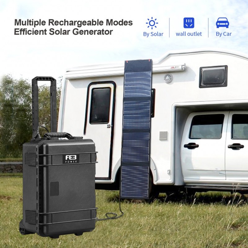 MoveTo 便携式拉杆箱太阳能发电站5000W