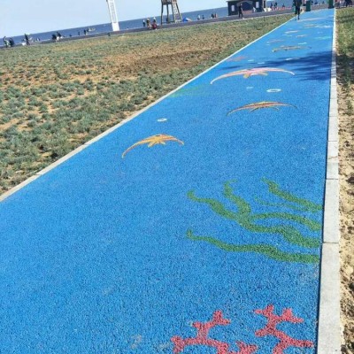 攀枝花市彩色透水混凝土 彩色透水地坪 透水混凝土路面