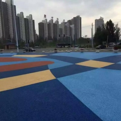 内江市彩色透水混凝土 压印混凝土 透水混凝土路面